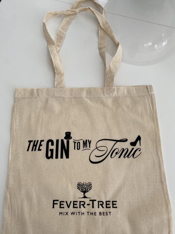 The Gin To My Tonic 100% Cotton Tote Bag Featuring The Gin To My Tonic and Fever-Tree Logos