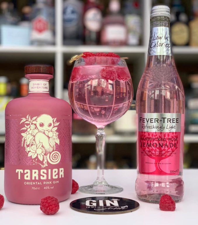 Tarsier Oriental Pink Gin with Fever-Tree perfect serve by the Gin To My Tonic