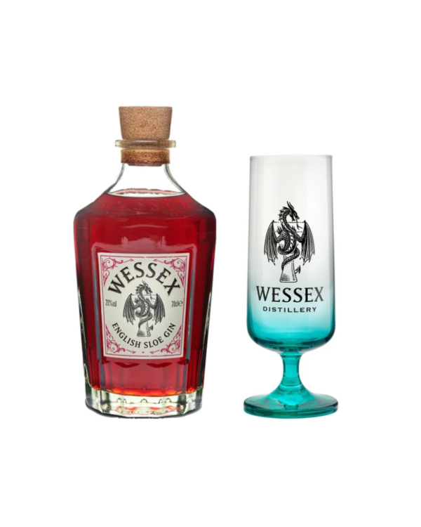 Wessex English Sloe Gin And Glass