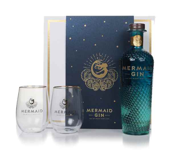 Mermaid Gin Gift Pack With 2x Glasses Gin